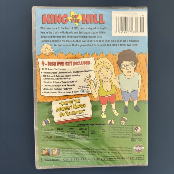 NEW King of the Hill: The Complete 2nd Season‎ (DVD, 1997) 4 Disc Set - Picture 2 of 2